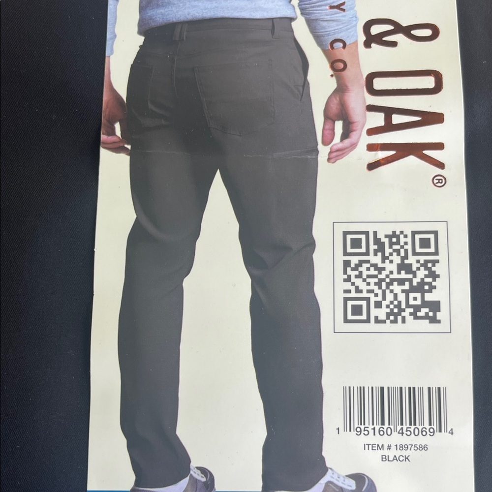 Copper & Oak Men's Black Cargo Pants 36 x 30 NWT - Picture 3 of 6